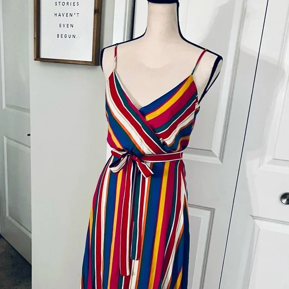 Multi colored striped sundress, size XS, EUC! - Picture 4 of 10